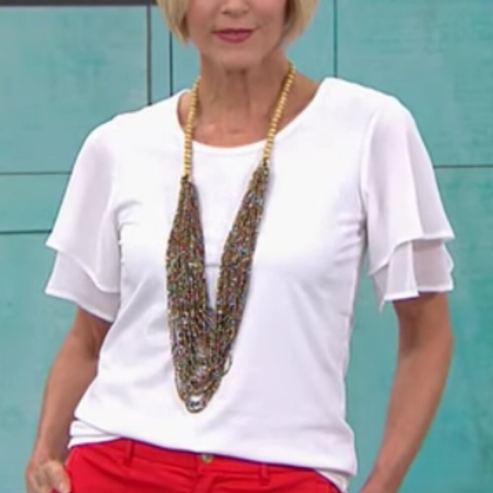 Lemon Way Jersey Knit Flutter - SLV Top 648-404